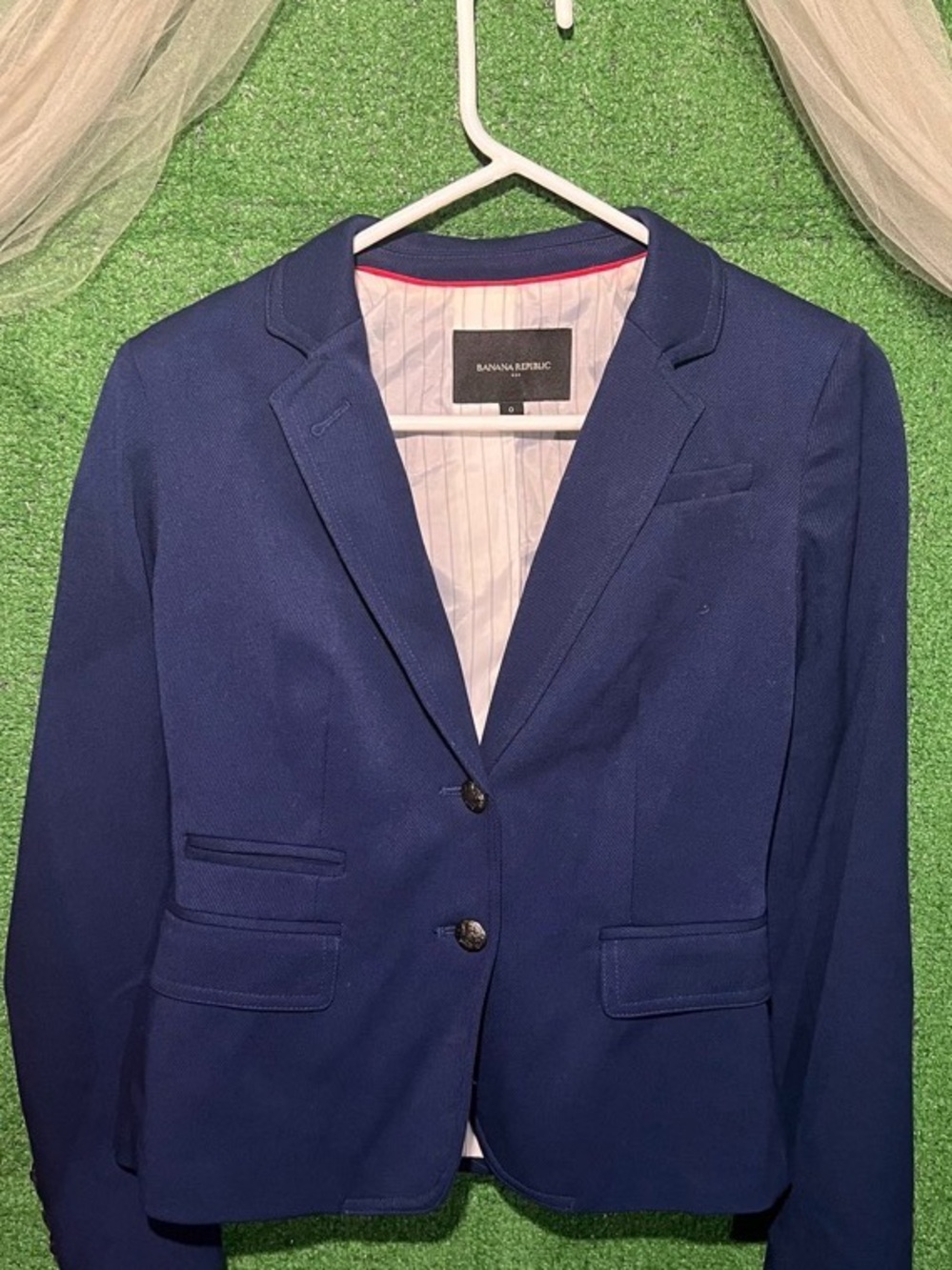 Banana Republic Navy Blue Two Button Blazer